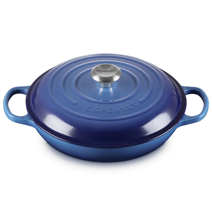 additioanl image for  Le Creuset Low Casserole Azure Blue 28cm 