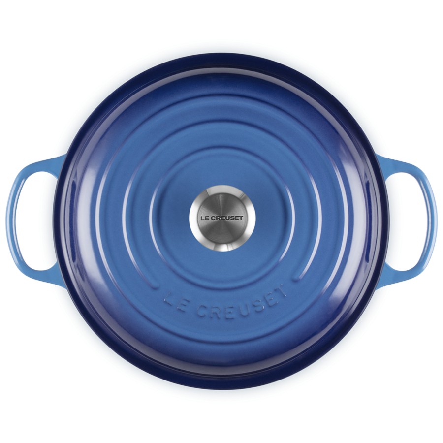 additioanl image for  Le Creuset Low Casserole Azure Blue 28cm 