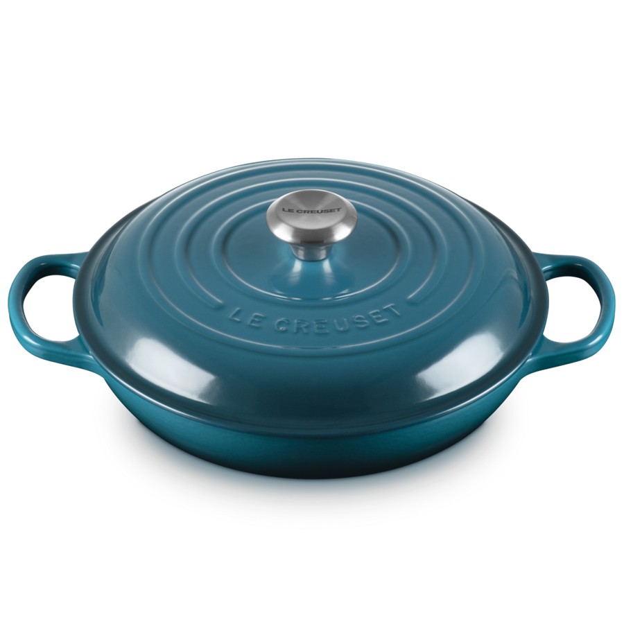 additioanl image for  Le Creuset Low Casserole Deep Teal 28 cm 