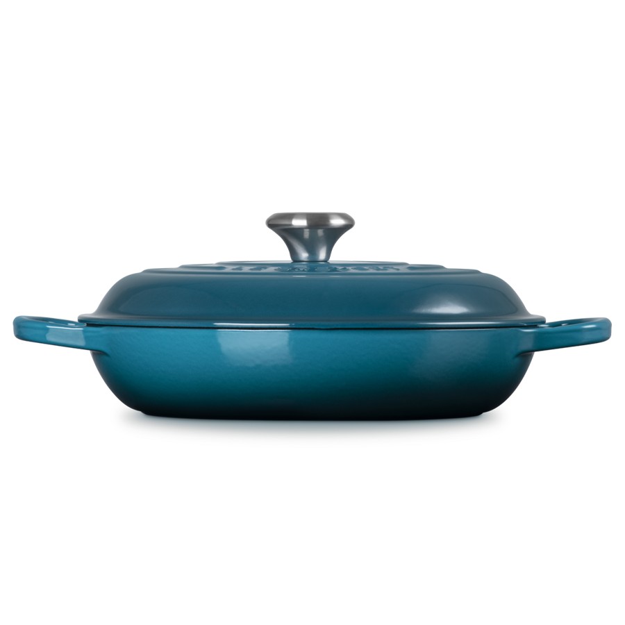 additioanl image for  Le Creuset Low Casserole Deep Teal 28 cm 