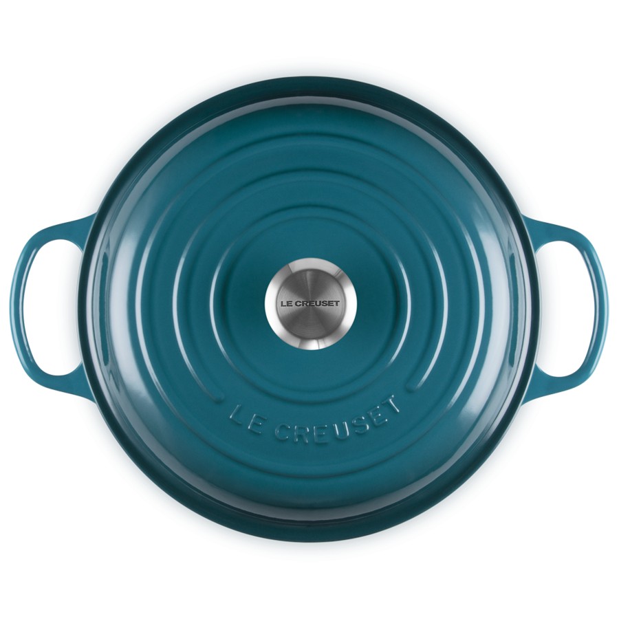 additioanl image for  Le Creuset Low Casserole Deep Teal 28 cm 