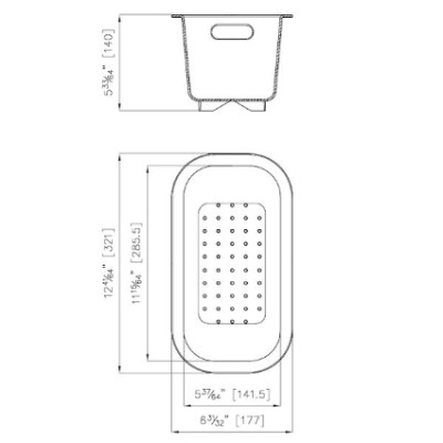 additioanl image for  Foster White Colander 17x32cm 