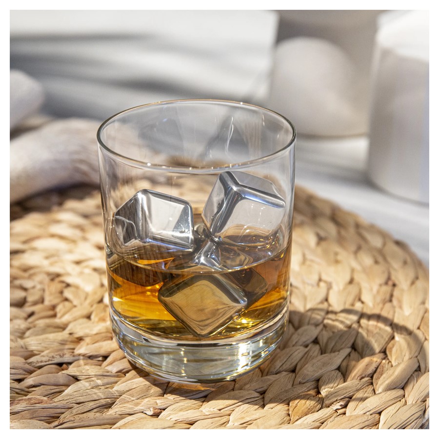 additioanl image for  Vacuvin Whiskey Stones 4 Pieces S/Steel 