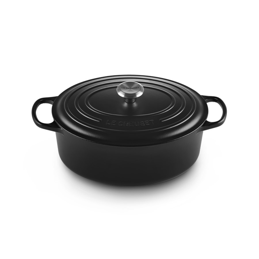 additioanl image for  Le Creuset Oval Casserole Satin Blk 31cm 