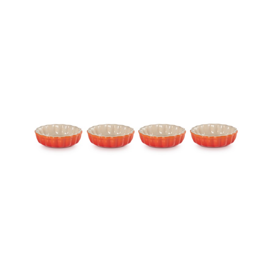 additioanl image for  Le Creuset 4 Mini Flans Flame 11 cm 