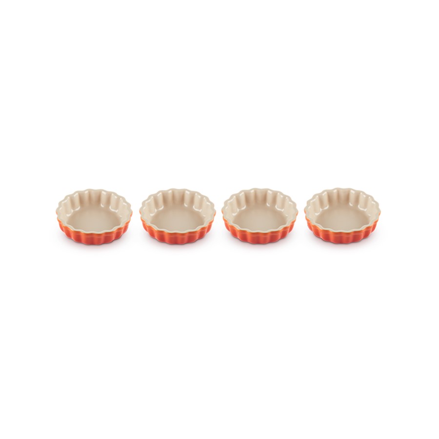 additioanl image for  Le Creuset 4 Mini Flans Flame 11 cm 