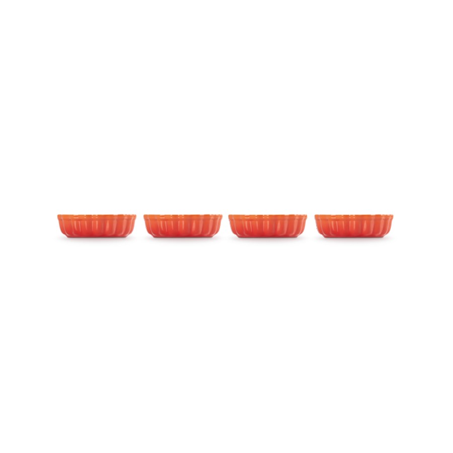 additioanl image for  Le Creuset 4 Mini Flans Flame 11 cm 
