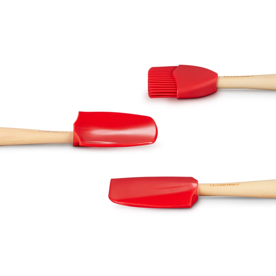 additioanl image for  Le Creuset Set of 3 Spatulas Cerise 