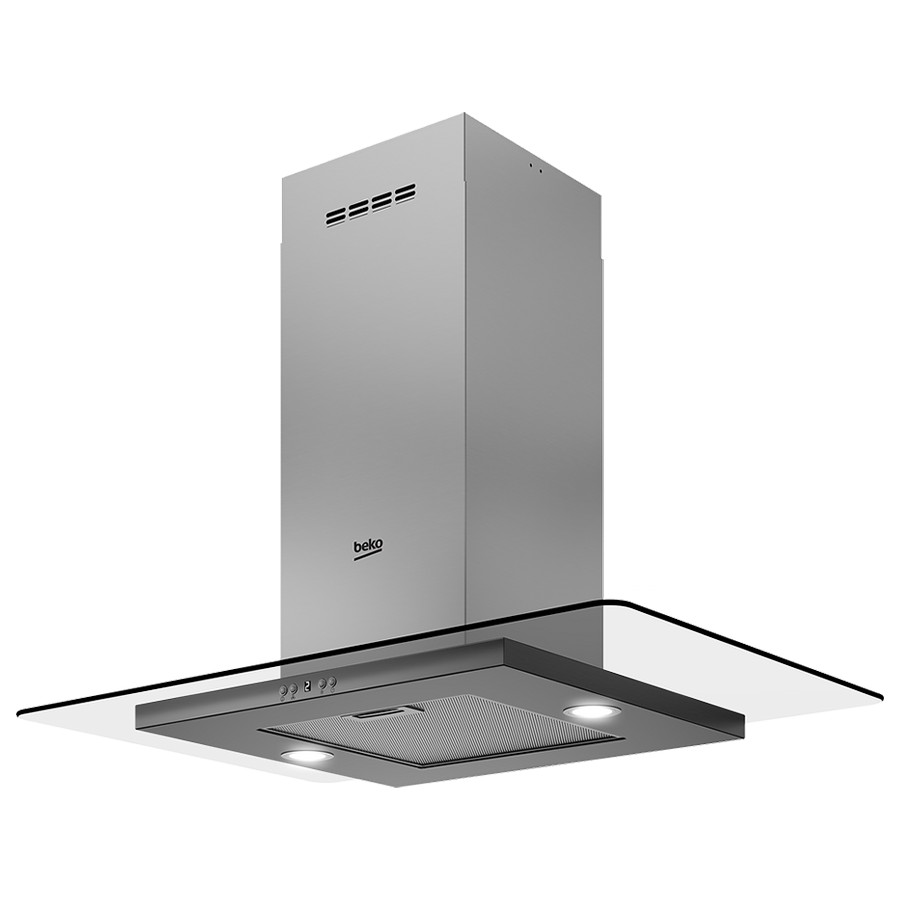 additioanl image for  Beko Hood Island Glass S/Steel 90 cm