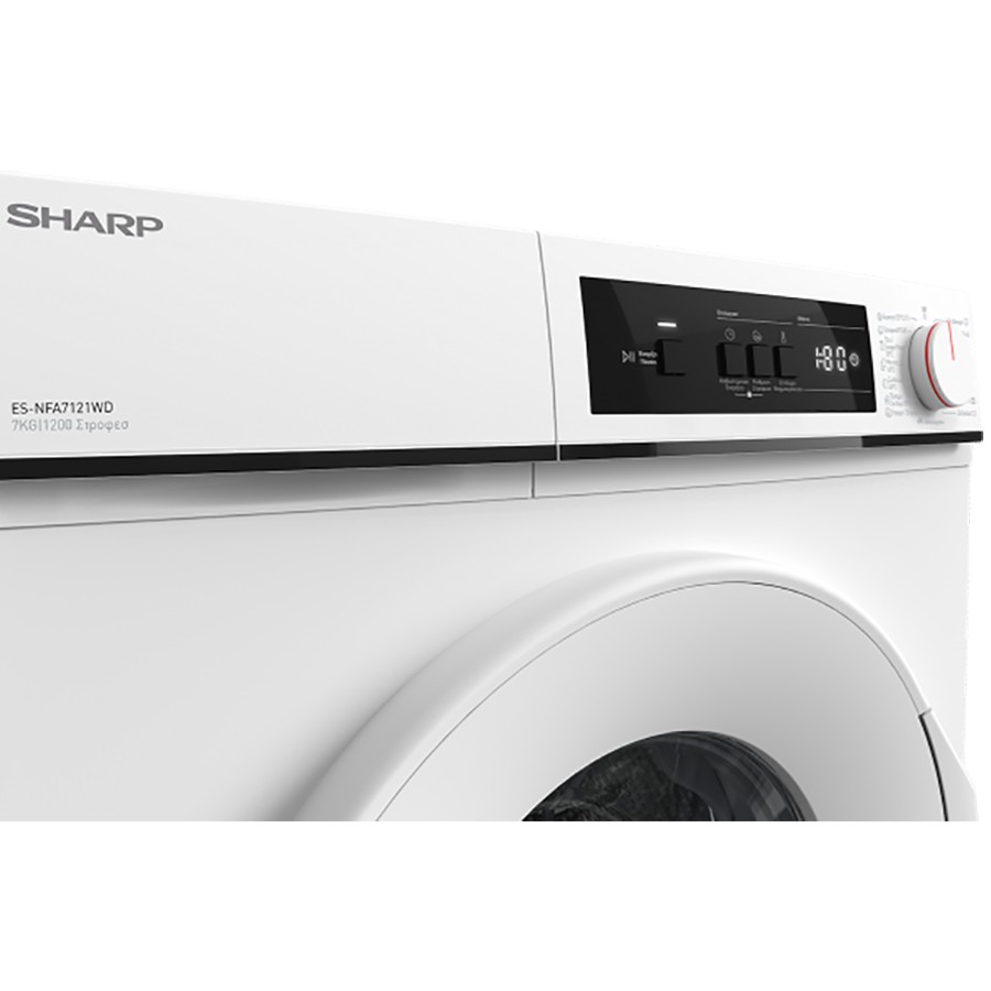 additioanl image for  Sharp 7 Kg Washing Machine 1200 rpm Whit 