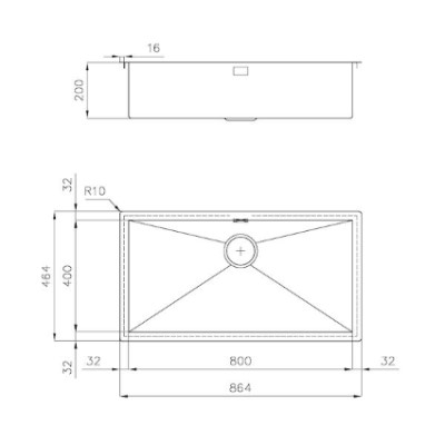 additioanl image for  QUADRA BOWL 864x464 FLUSH MOUNT 