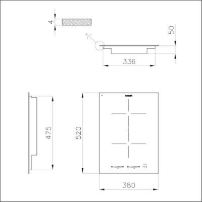 additioanl image for  Foster Cooker hob S4000 Domino Induction 
