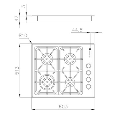 additioanl image for  Foster Cooker hob Professionale Flat Edg 