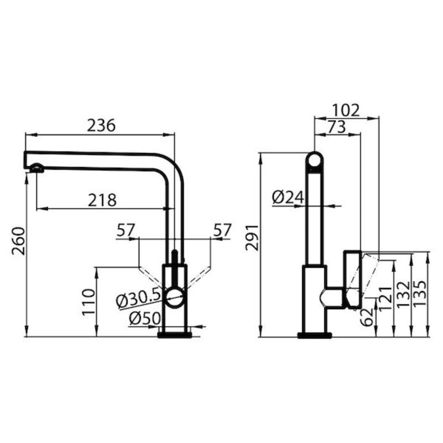 additioanl image for  Foster Mixer Tap Omega Gun Metal 