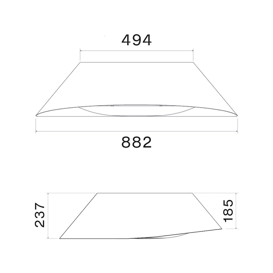 additioanl image for  Falmec Hood Vogue Island Iron Grey 88 cm 
