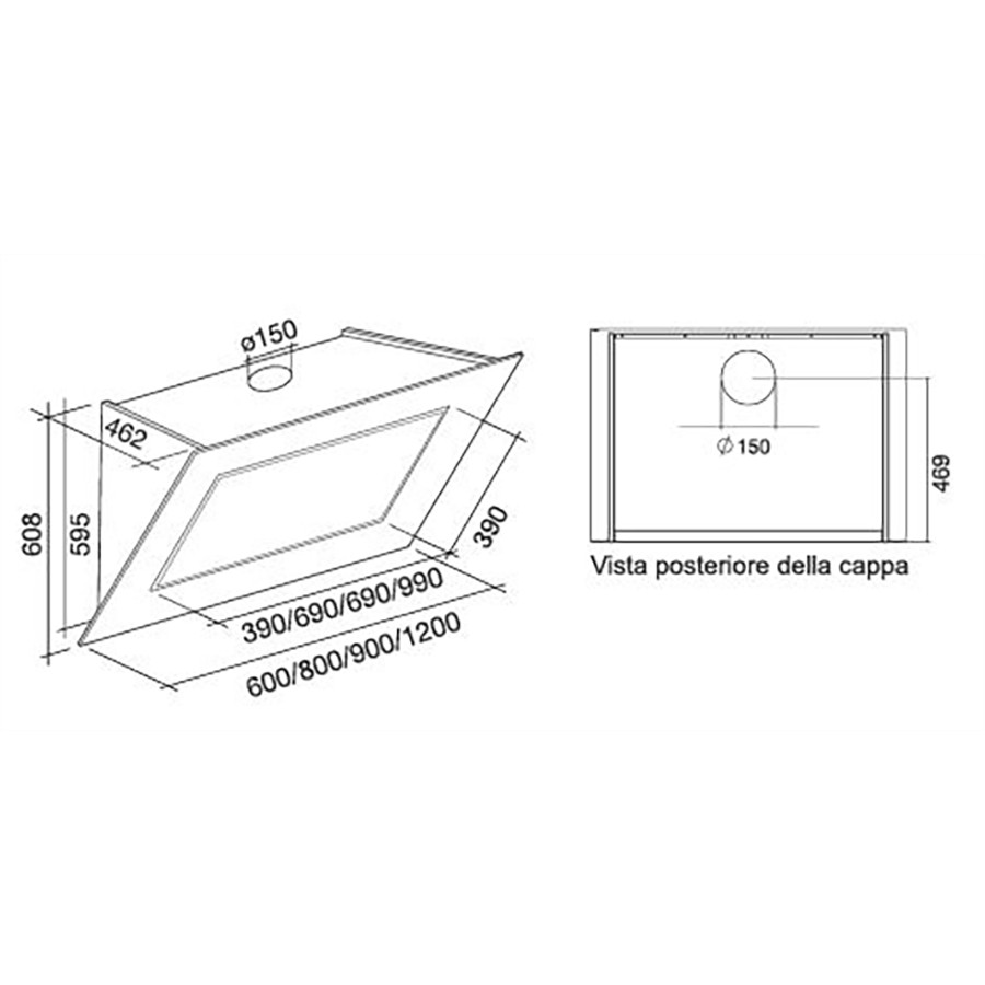 additioanl image for  Falmec Hood Quasar Evo Plus White 60 cm 