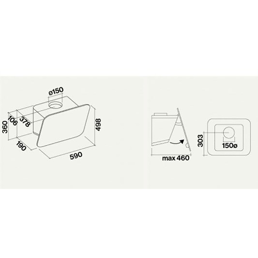 additioanl image for  Falmec Hood Tab Design White 60 cm 