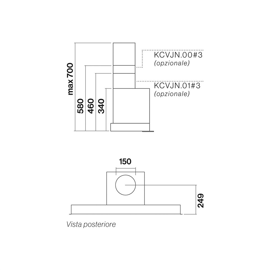 additioanl image for  Falmec Hood Virgola Evolution 120 cm 