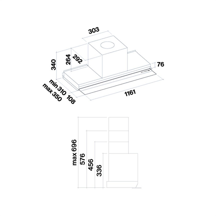 additioanl image for  Falmec Hood Virgola No Drop Touch S/S 