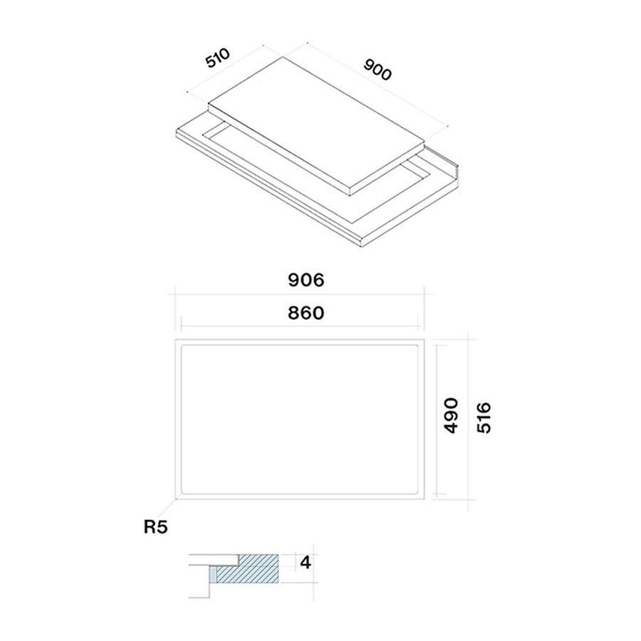 additioanl image for  Falmec Induction Hob 5 Zones 90 cm 