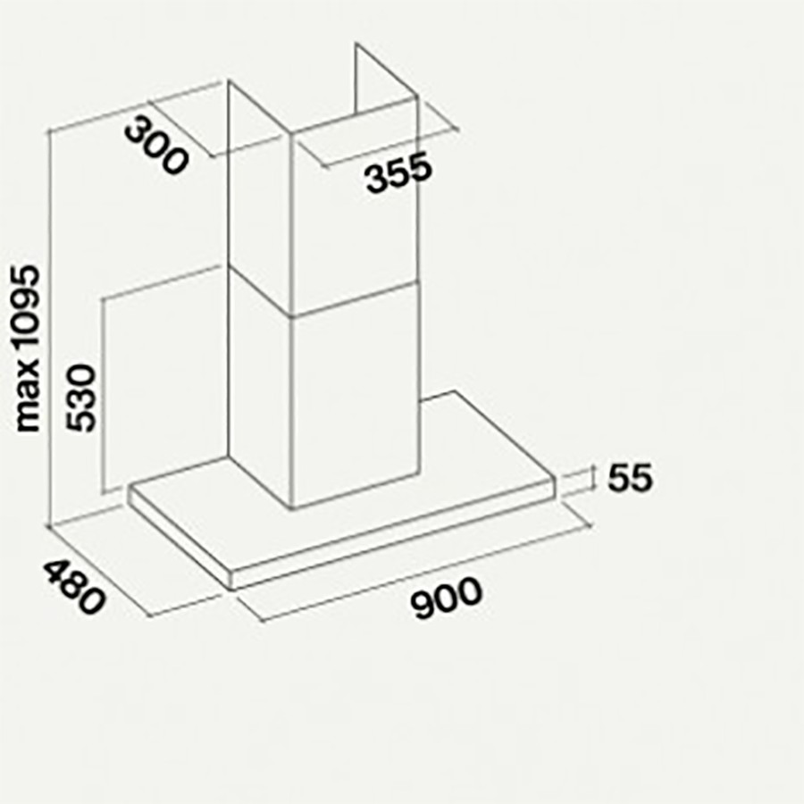 additioanl image for  Falmec Hood Lumina Evo Glass Inox 90 cm 