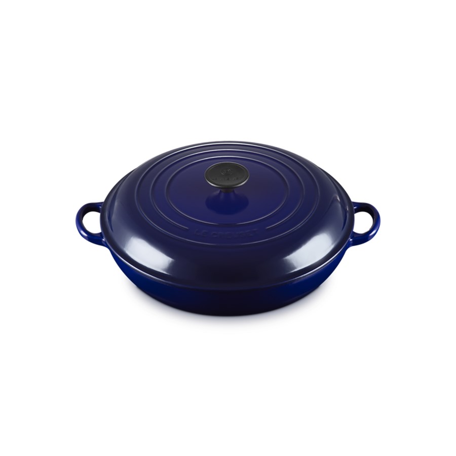 additioanl image for  Le Creuset Shallow Braiser Indigo 30 cm 