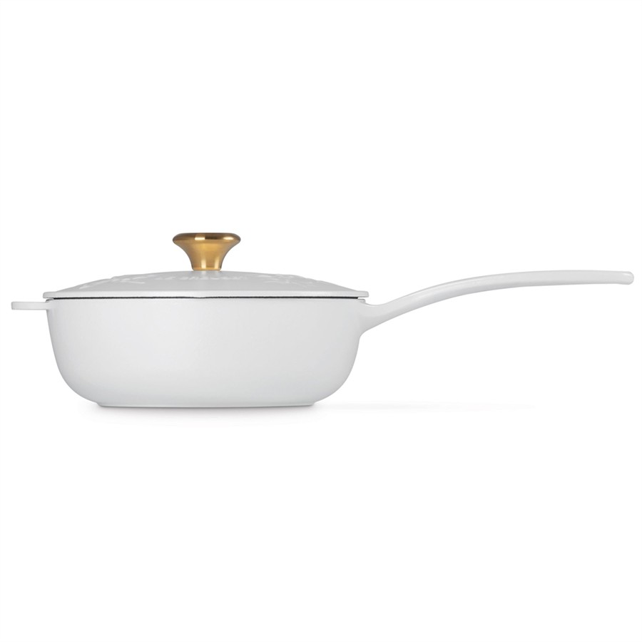 additioanl image for  Le Creuset Holly Saucier Pan White 21cm 