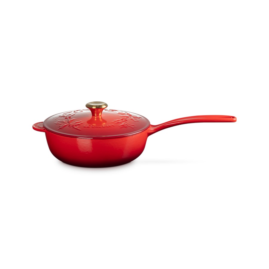 additioanl image for  Le Creuset Holly Saucier Pan Cerise 21cm 