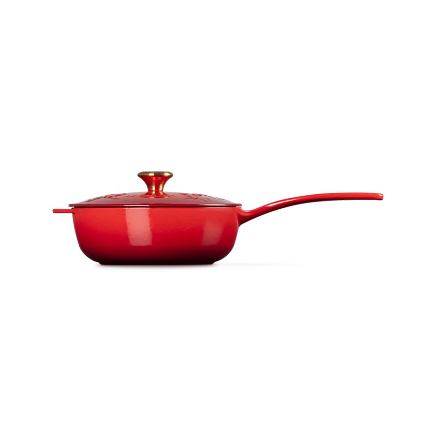 additioanl image for  Le Creuset Holly Saucier Pan Cerise 21cm 