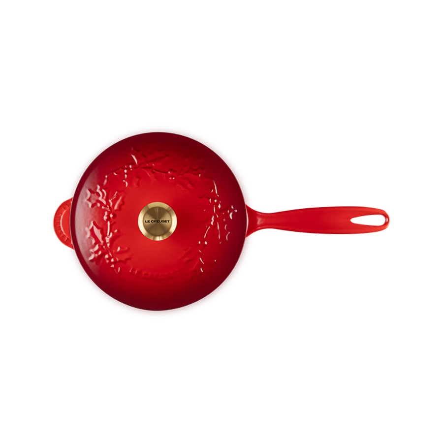 additioanl image for  Le Creuset Holly Saucier Pan Cerise 21cm 