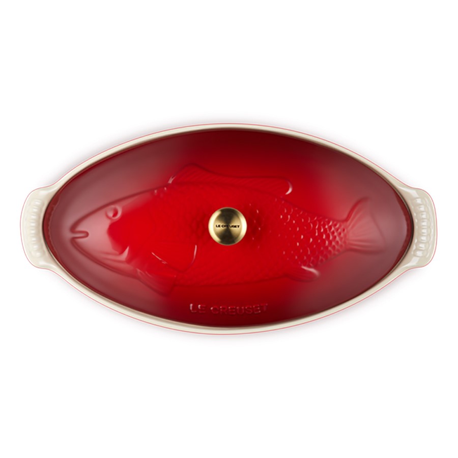 additioanl image for  Le Creuset HeritageFishBaker Cerise 34cm 