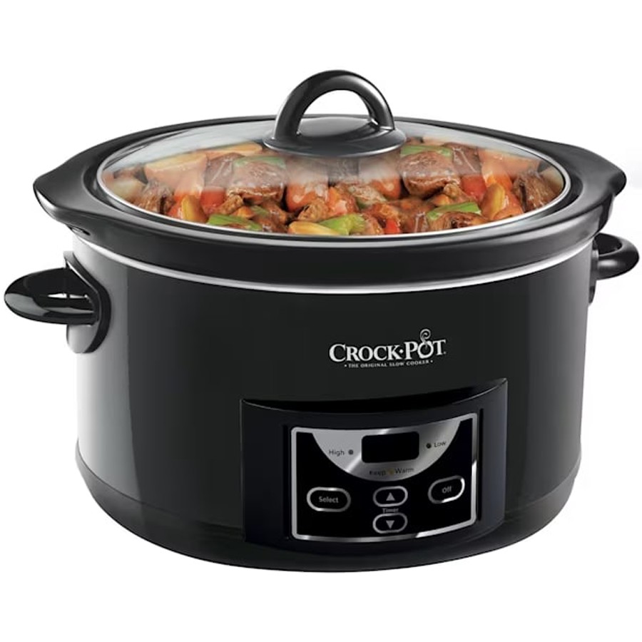 product image Crockpot Slow Cooker 4.7L Black (13A Lrg H 19.4cm x W 32.4cm x D 32.3cm
