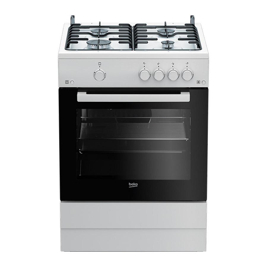 product image Beko Cooker Gas White With Grill H 85cm x W 60cm x D 60cm