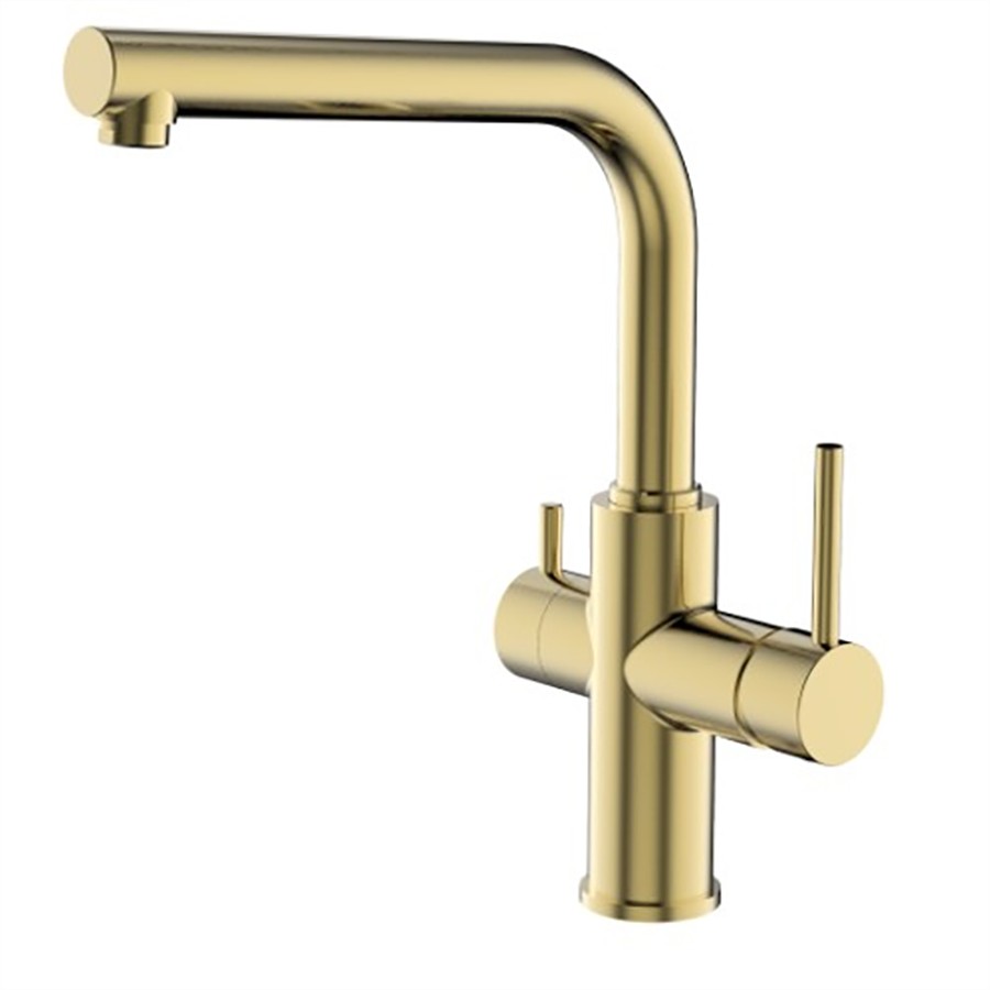 product image Bridge Point Satin Gold Single Lever Kitchen Mixer