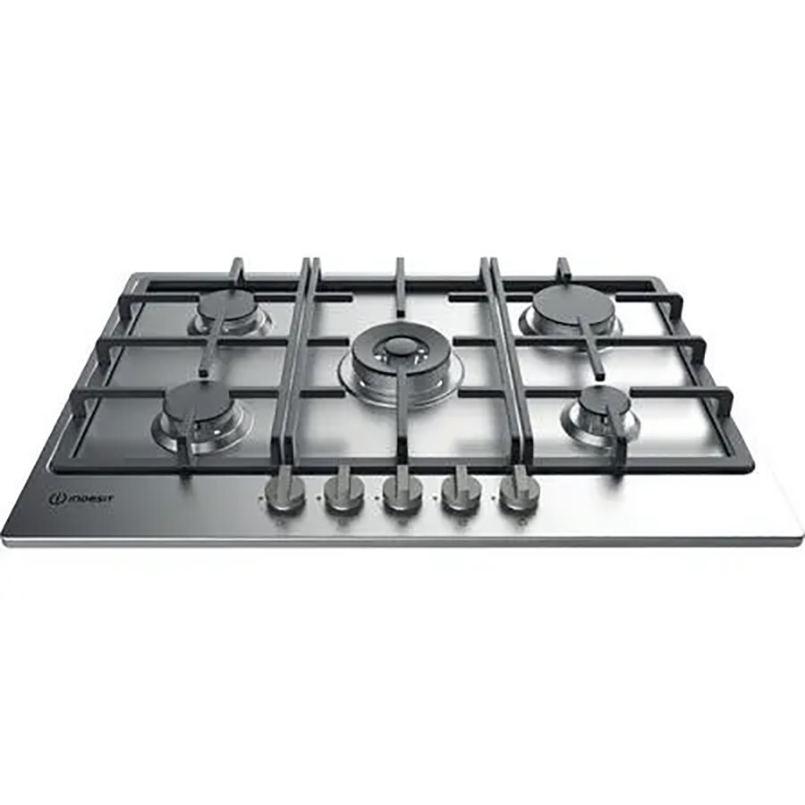 product image Indesit Hob Gas 5 Burner Stainless Steel H 3.8cm x D 51.0cm x W 75.0cm