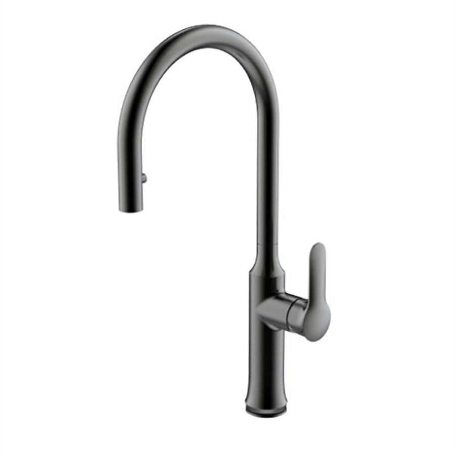 product image Bridge Point Gun Metal Pull out Mixer Polished Chrome