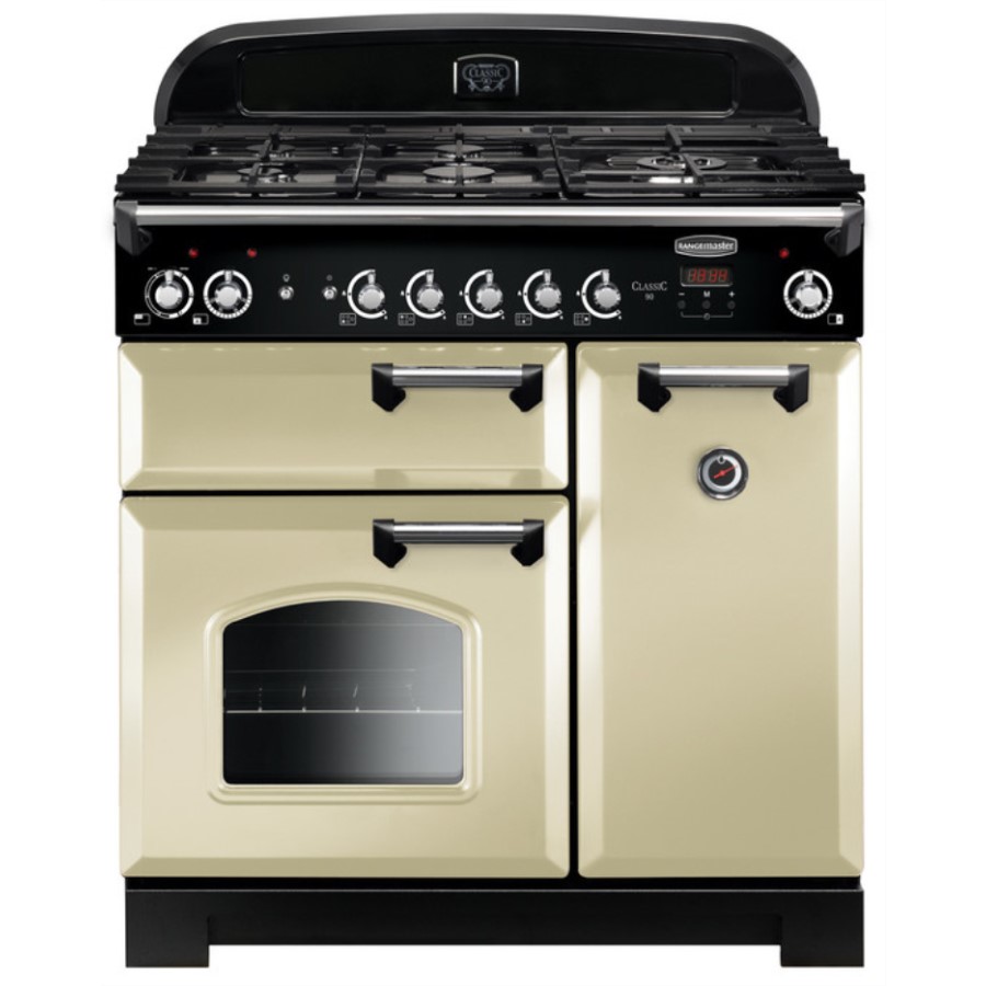 product image RangeM Class 90 DF Cream Chrome H 90.5/93.0 cm x W 90.0 cm x D 60.8 cm