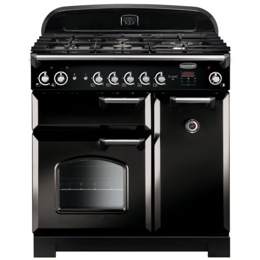 product image RangeM Class Cooker 90 NG Black Chrome H 90.5/93.0 cm x W 90.0 cm x D 60.8 cm