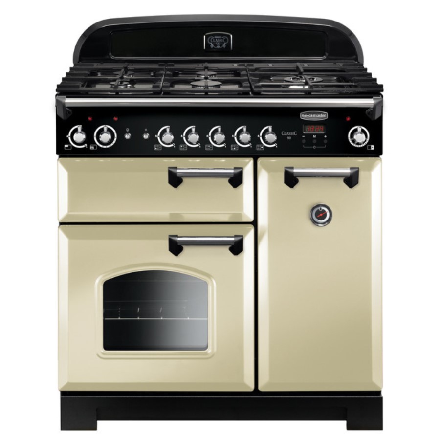 product image RangeM Class Cooker 90 NG Cream Chrome H 90.5/93.0 cm x W 90.0 cm x D 60.8 cm