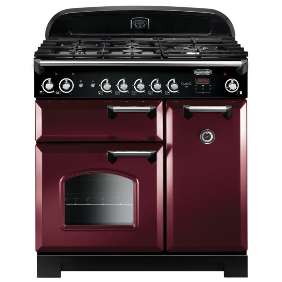 product image RangeM Class 90 NG Cranberry Chrome H 90.5/93.0 cm x W 90.0 cm x D 60.8 cm