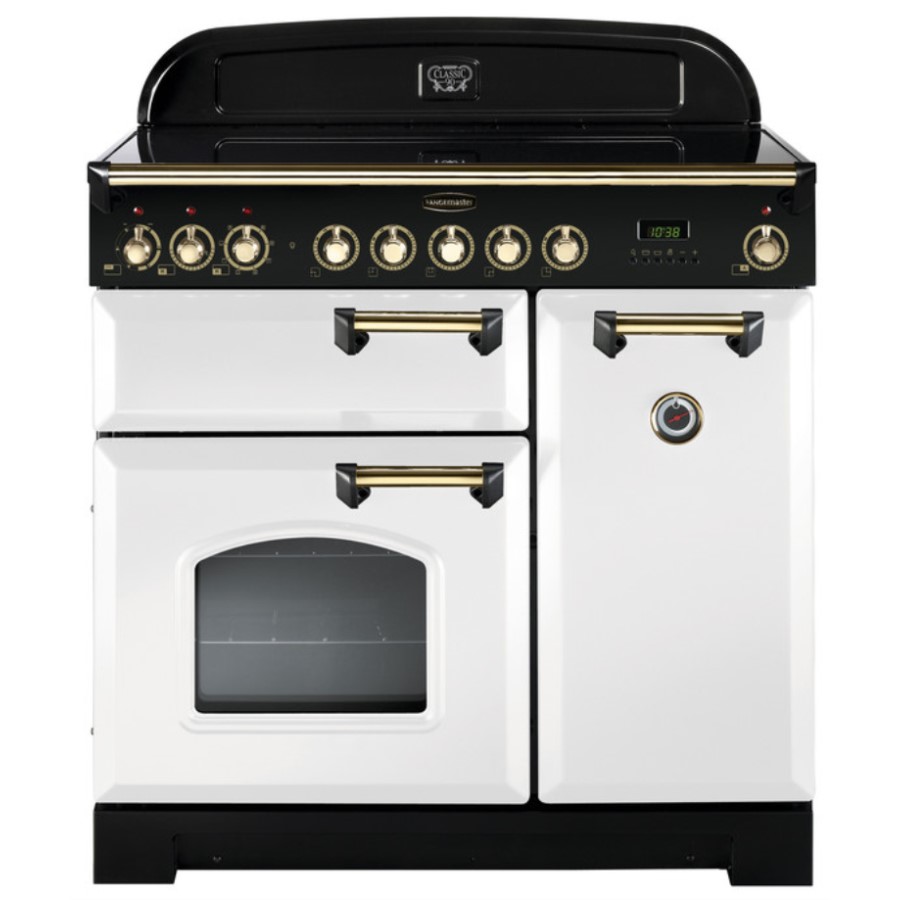 product image RangeM Class DL 90 CER. White Brass H 90.5/93.0 cm x W 90.0 cm x D 60.8 cm
