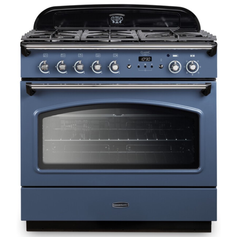 product image RangeM Class FX 90 DF Stone Blue GB/IE H 90.9/93.0 cm x W 90.0 cm x D 60.8 cm