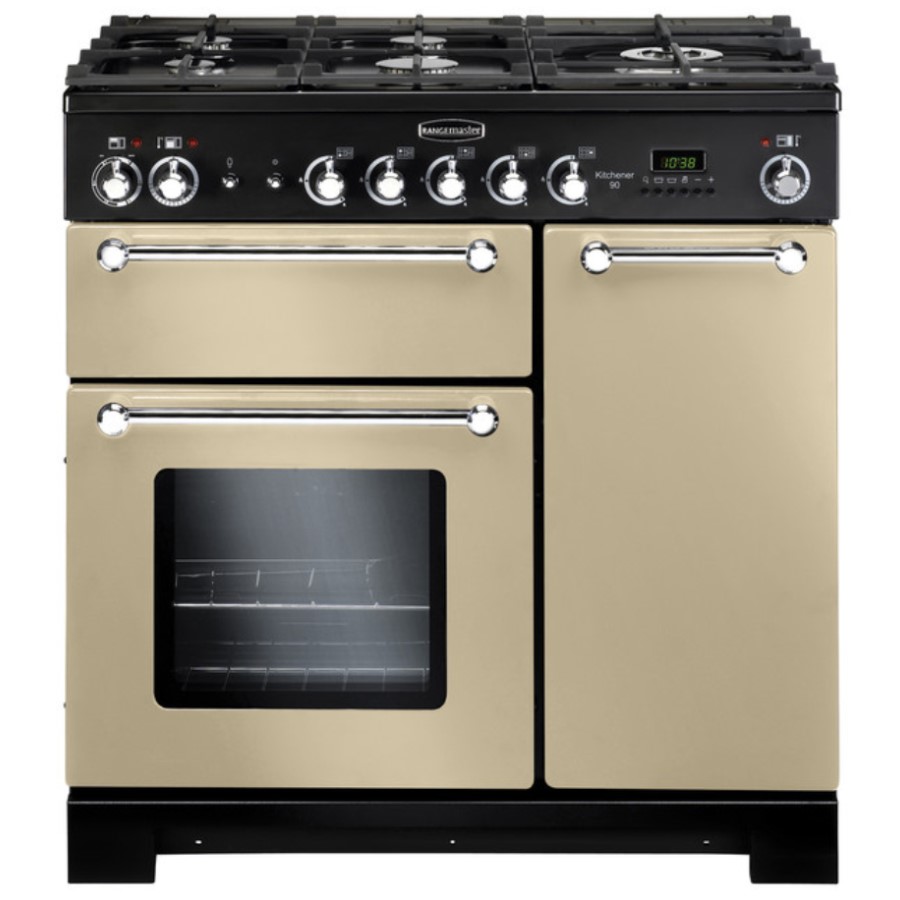 product image RangeM Kitchener 90 DF Cream Chrome H 90.5/93.0 cm x W 90.0 cm x D 60.4 cm