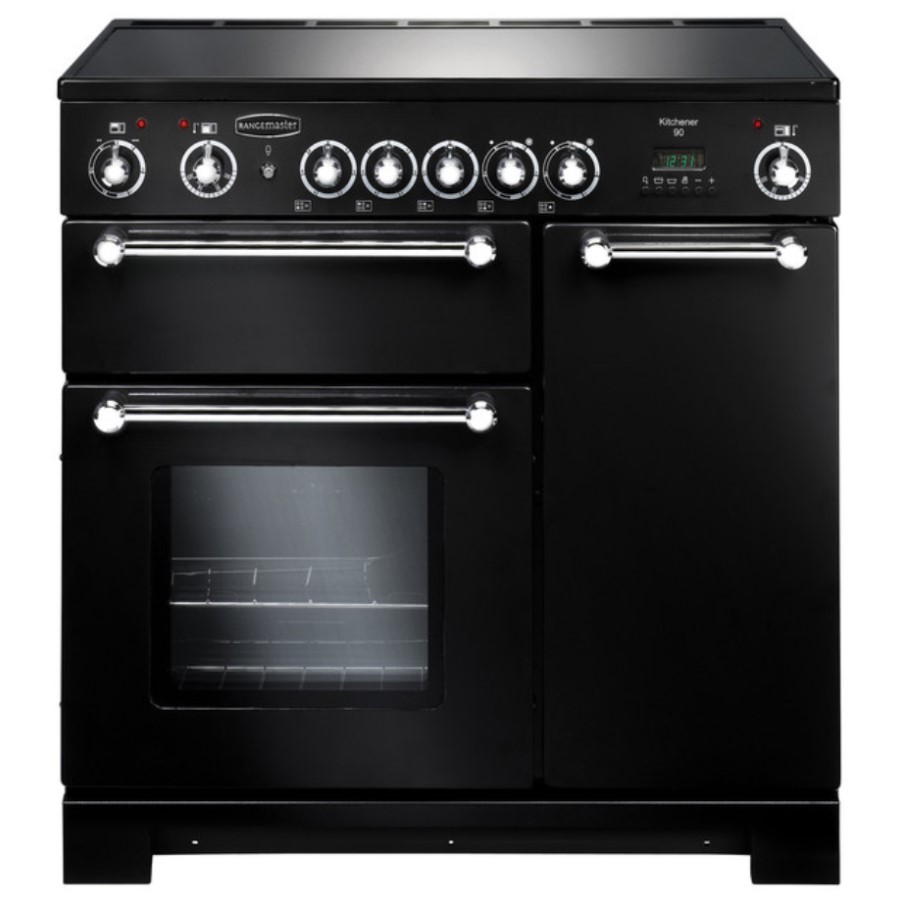 product image RangeM Kitchener 90 CER. Black Chrome H 90.5 / 93.0 cm x W 90.0 cm x D 60.8 cm