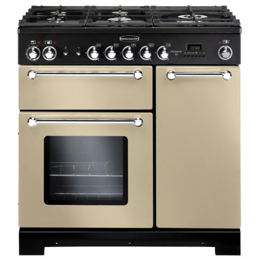 product image RangeM Kitchener 90 NG Cream Chrome H 90.5 / 93.0 cm x W 90.0 cm x D 60.4 cm