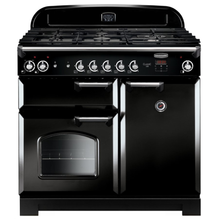 product image RangeM Class 100  DF Black Chrome H 90.5/93.0 cm x W 99.4 cm x D 60.8 cm