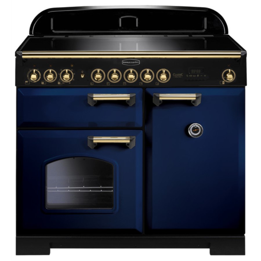 product image RangeMaster DL 100 Induction Blue Brass W: 99.4 cm - D: 60.8 cm - H: 90.5 / 93 cm