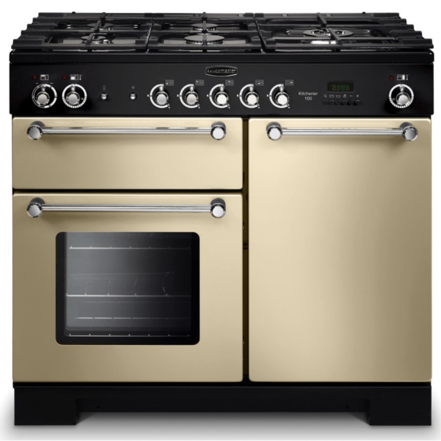 product image RangeM Kitchener 100 DF Cream Chrome H 90.5 / 93.0 cm x W 99.4 cm x D 60.4 cm