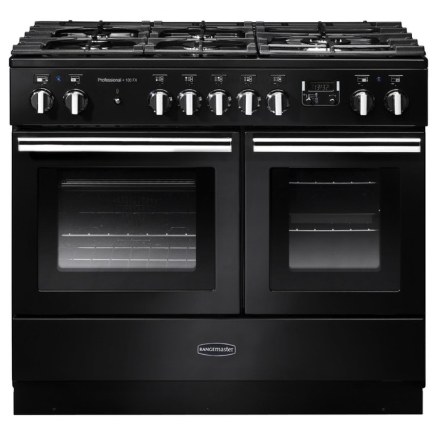 product image RangeM Profess. Plus 100 FX DF Gloss Blk H 90.50 / 93.00 cm x W 99.40 cm x D 60.40 cm