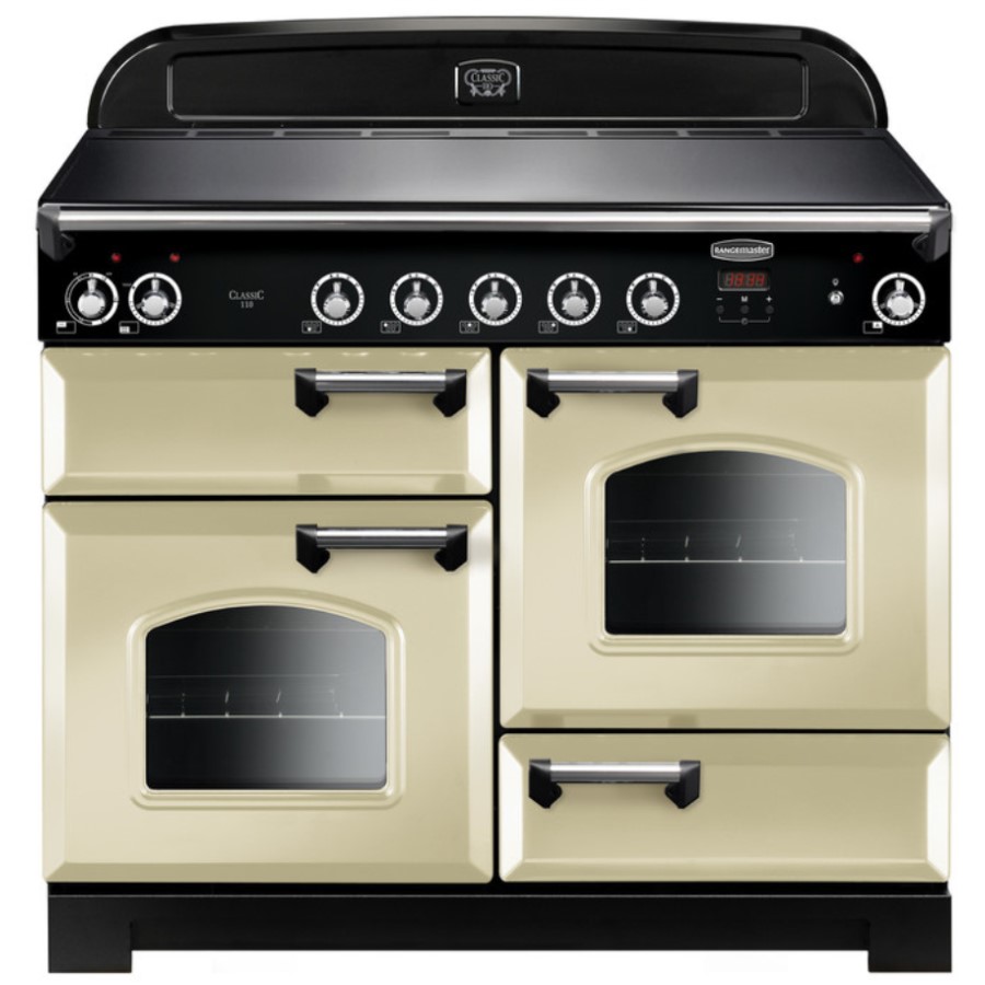 product image RangeM Class 110 Induction Cream Chrome H 90.5/93.0 cm x W 110.0 cm x D 60.8 cm